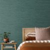 Stacy Garcia Peel and Stick Saybrook Faux Rushcloth Designer Wallpaper SG11404